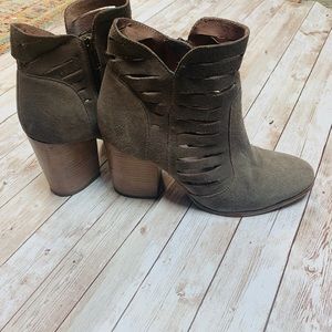 Anthropologie Suede ankle boots